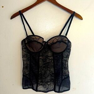 Black Lace Corset Top Size 95B Size S